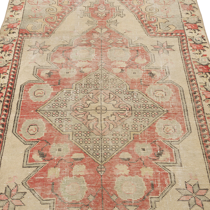 Vintage Turkish Hand-Knotted Rug - 3' 10" x 7'  (46" x 84") - K0085797