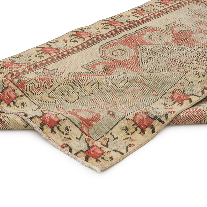 Vintage Turkish Hand-Knotted Rug - 3' 10" x 7'  (46" x 84") - K0085797