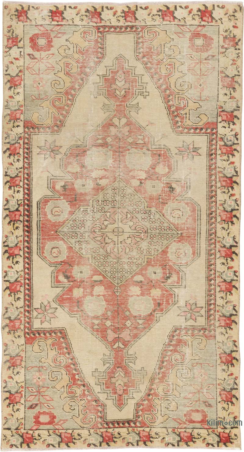 Vintage Turkish Hand-Knotted Rug - 3' 10" x 7'  (46" x 84") - K0085797