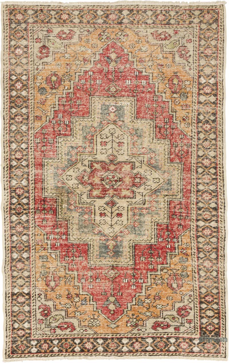 El Dokuma Vintage Halı - 130 cm x 200 cm - K0085798