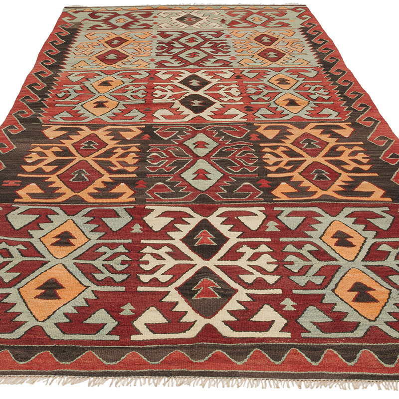 Vintage Konya Kilim Rug - 5' 1" x 10' 2" (61" x 122") - K0085802