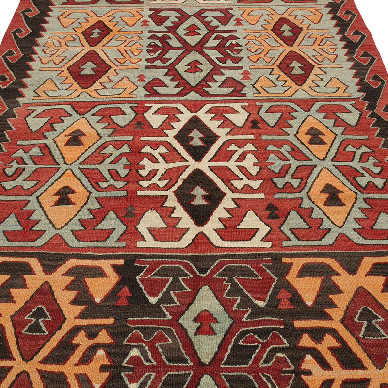 Vintage Konya Kilim Rug - 5' 1" x 10' 2" (61" x 122") - K0085802