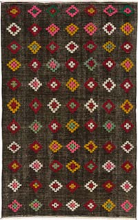 Vintage Anatolian Jijim Rug - 6' 2" x 9' 8" (74" x 116")