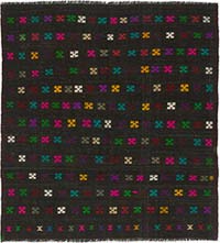 Vintage Anatolian Jijim Rug - 7' 7" x 8' 2" (91" x 98")
