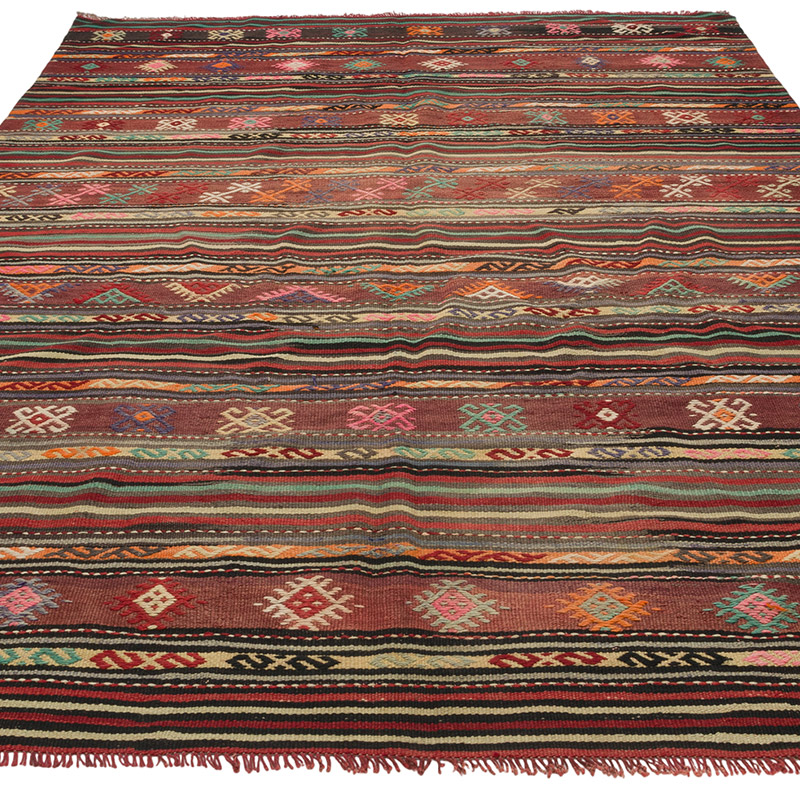 Vintage Balikesir Kilim Rug - 6' 2" x 8' 10" (74" x 106") - K0085818