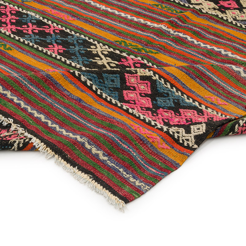 Vintage Balikesir Kilim Rug - 6' 3" x 9' 8" (75" x 116") - K0085819
