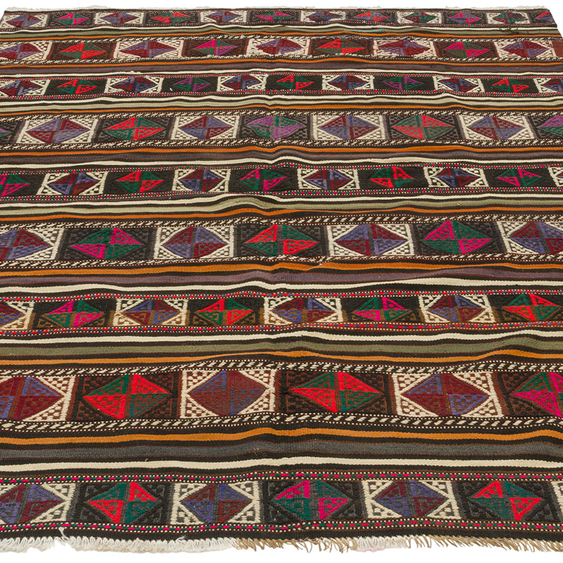 Vintage Balikesir Kilim Rug - 5' 5" x 7' 7" (65" x 91") - K0085824