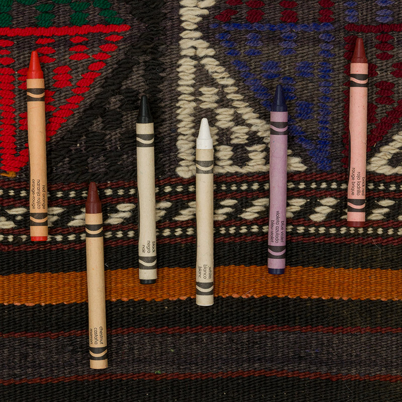 Vintage Balikesir Kilim Rug - 5' 5" x 7' 7" (65" x 91") - K0085824