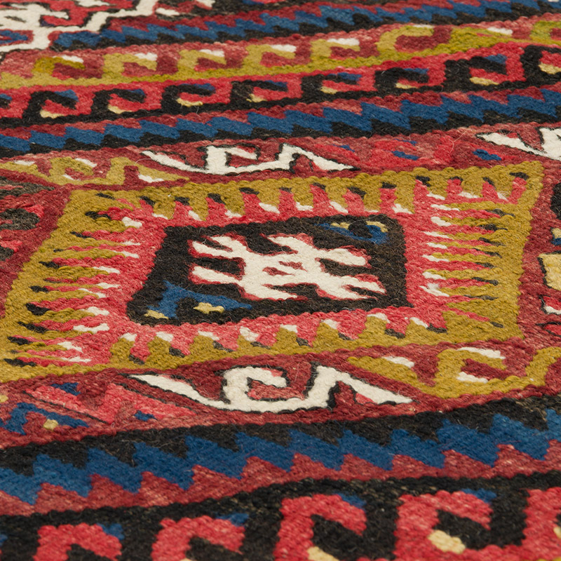 Vintage Fethiye Kilim Rug - 5' 8" x 9' 10" (68" x 118") - K0085829