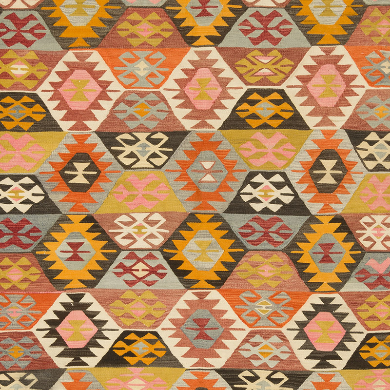 Vintage Tavas Kilim Rug - 6'  x 9' 2" (72" x 110") - K0085831