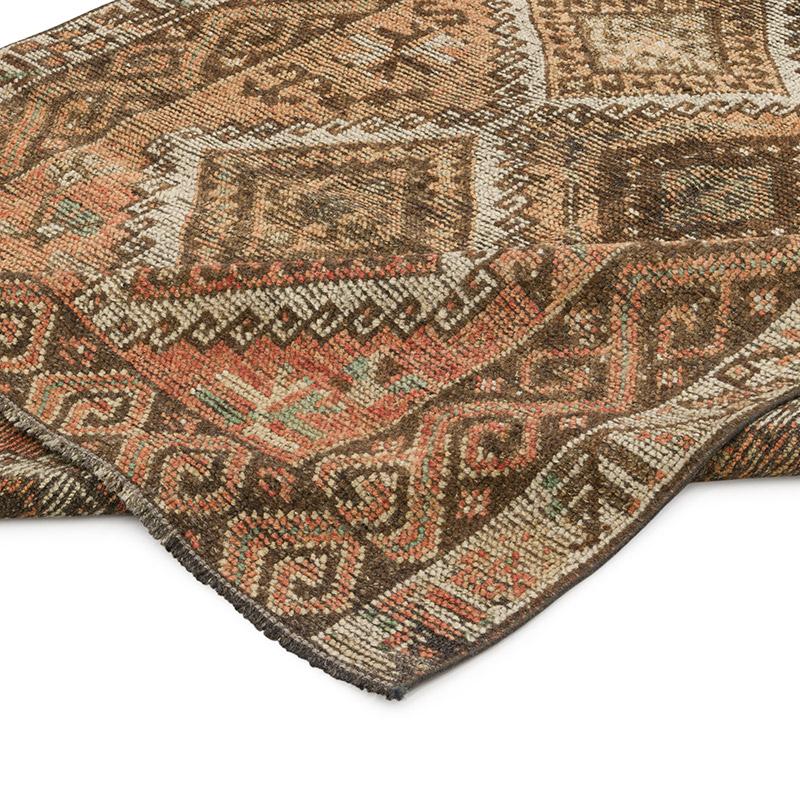 Alfombra Vintage Turca Anudada a Mano - 136 cm x 325 cm - K0085832