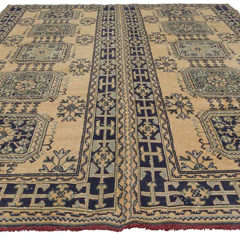 Vintage Turkish Hand-Knotted Rug - 8' 10" x 11' 8" (106" x 140") - K0085843