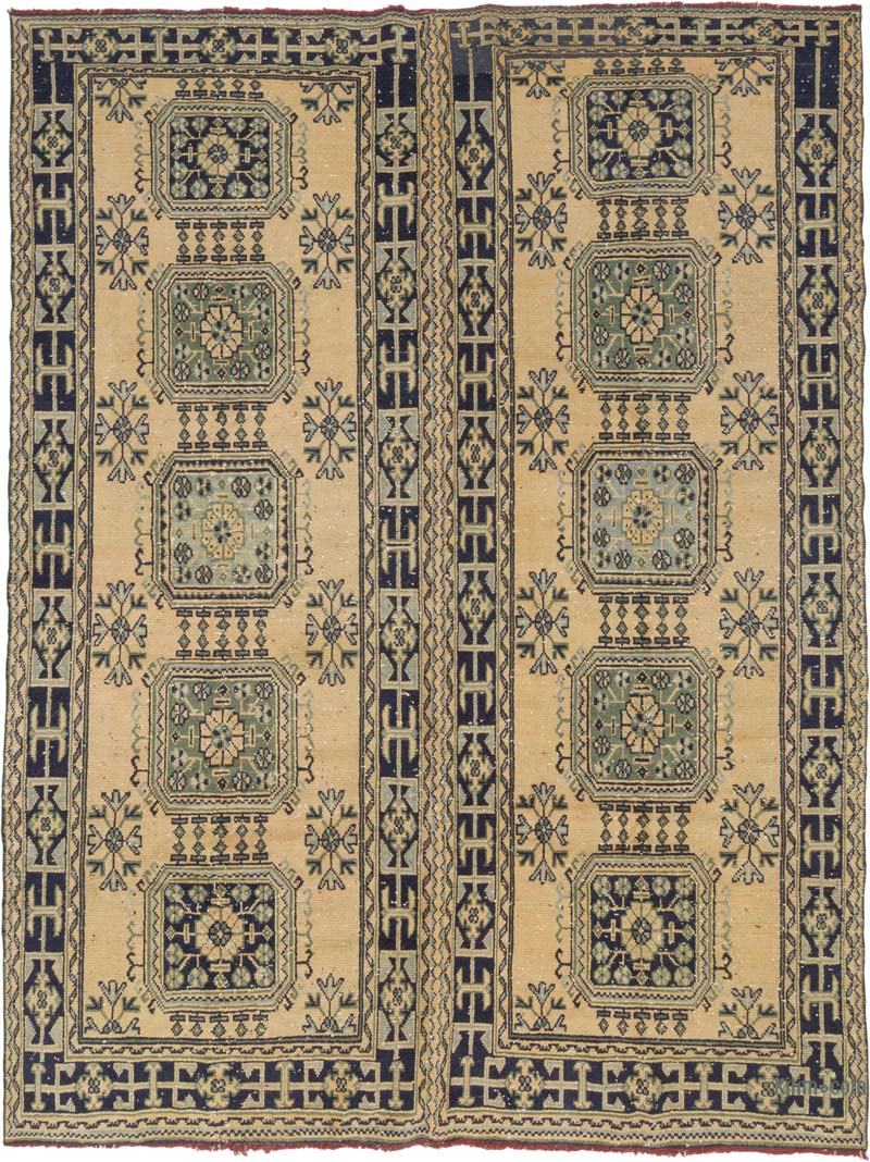 Vintage Turkish Hand-Knotted Rug - 8' 10" x 11' 8" (106" x 140") - K0085843