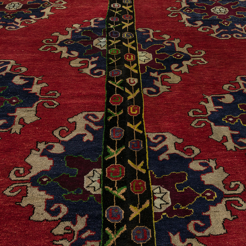 Alfombra Vintage Turca Anudada a Mano - 300 cm x 290 cm - K0085844