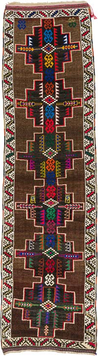 Alfombra Vintage de pasillo - 98 cm x 347 cm