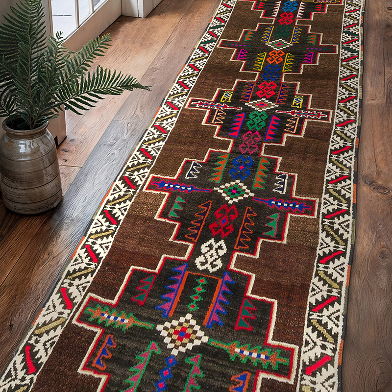 Alfombra Vintage de pasillo - 98 cm x 347 cm - K0085848