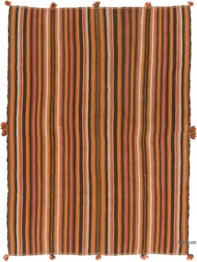Vintage Anatolian Kilim Rug - 5' 4" x 7' 1" (64" x 85")