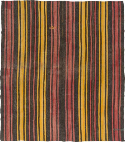 Vintage Anatolian Kilim Rug - 6' 7" x 7' 7" (79" x 91")