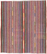 Vintage Anatolian Kilim Rug - 6' 7" x 7' 8" (79" x 92")