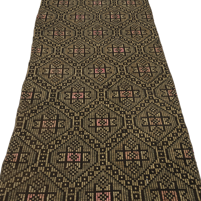 Vintage Anatolian Jijim Runner - 2' 10" x 10' 8" (34" x 128") - K0085864