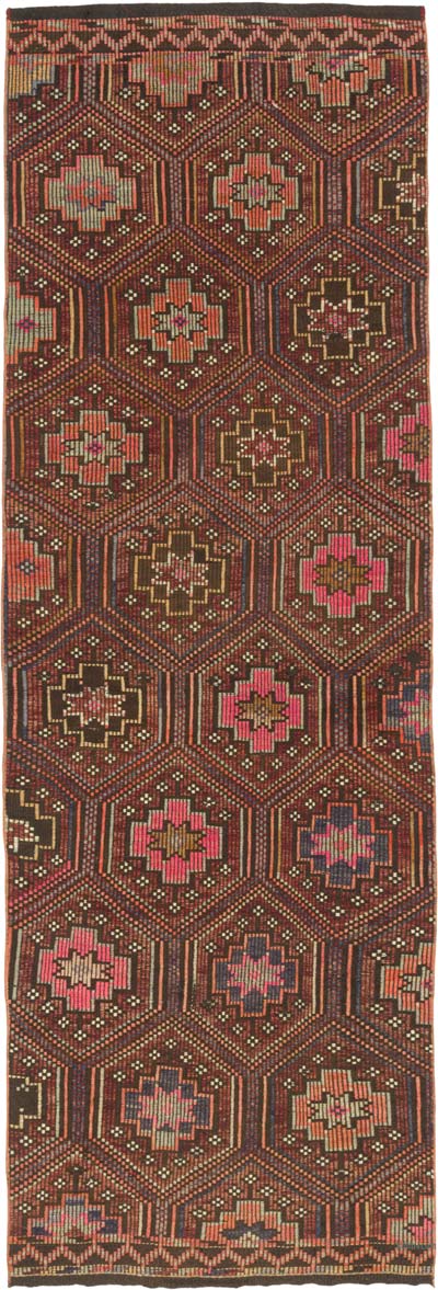 Vintage Anatolian Jijim Runner - 3' 4" x 10' 1" (40" x 121")