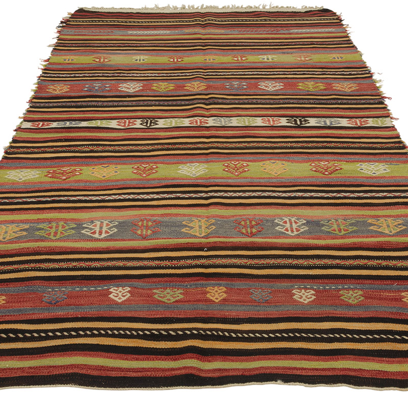 Vintage Turkish Kilim Rug - 4' 1" x 6' 11" (49" x 83") - K0085925