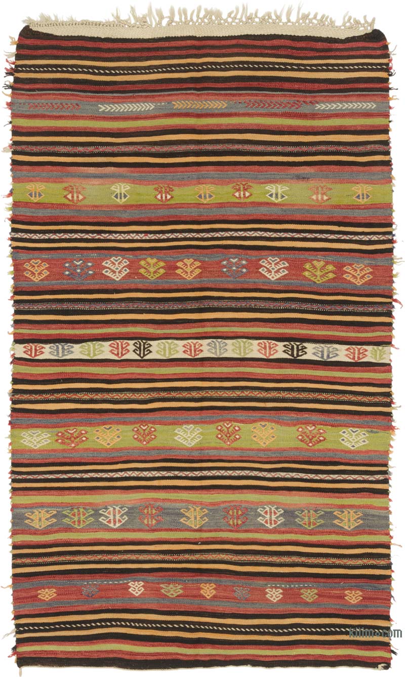 Vintage Turkish Kilim Rug - 4' 1" x 6' 11" (49" x 83") - K0085925