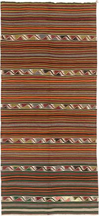 Vintage Konya Kilim Rug - 4' 8" x 9' 11" (56" x 119")