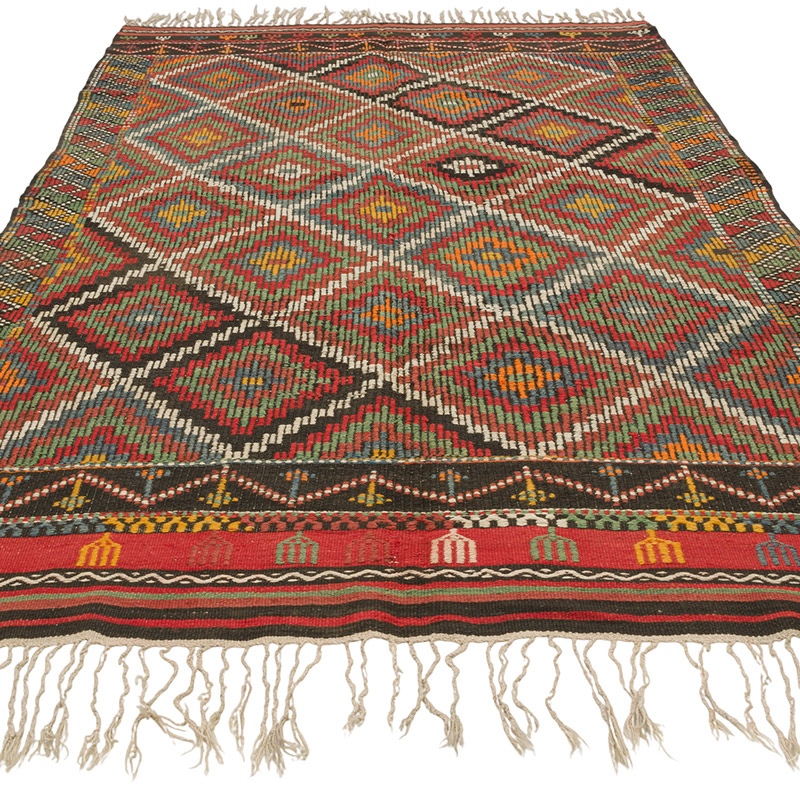 Vintage Anatolian Jijim Rug - 5' 5" x 8' 11" (65" x 107") - K0085928