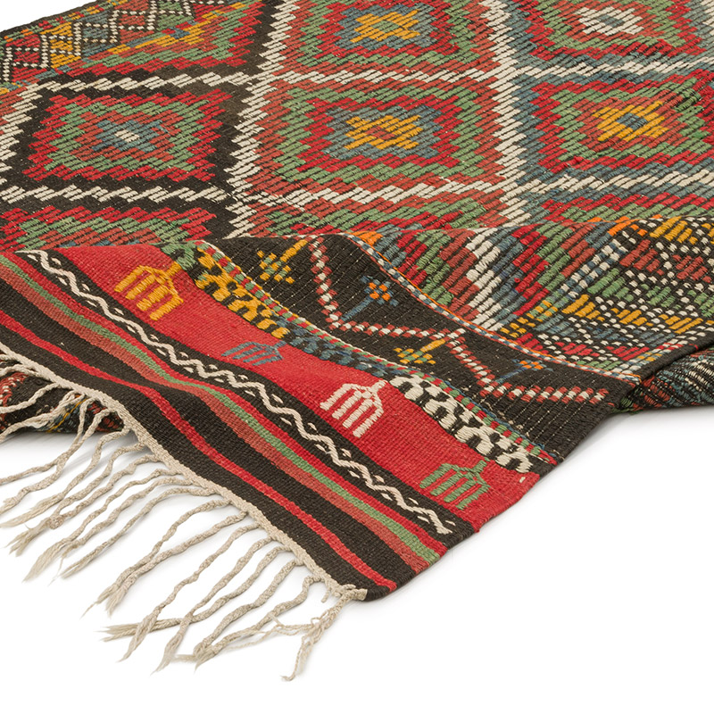 Vintage Anatolian Jijim Rug - 5' 5" x 8' 11" (65" x 107") - K0085928