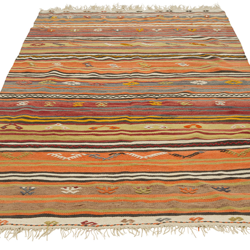 Vintage Turkish Kilim Rug - 3' 8" x 6' 7" (44" x 79") - K0085931