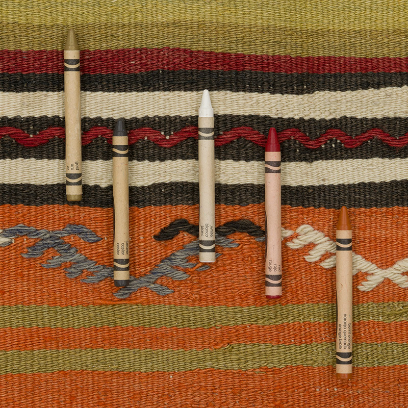 Vintage Turkish Kilim Rug - 3' 8" x 6' 7" (44" x 79") - K0085931