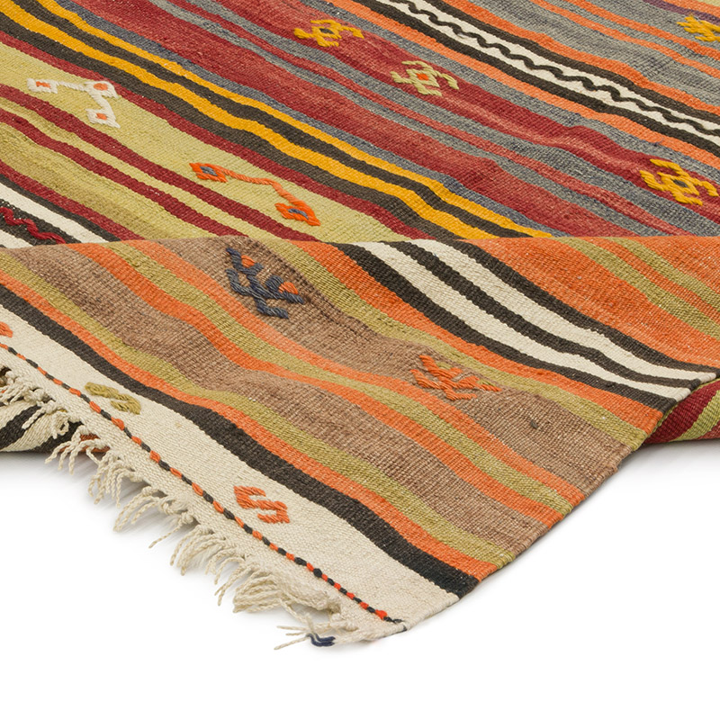 Vintage Turkish Kilim Rug - 3' 8" x 6' 7" (44" x 79") - K0085931