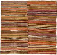 Vintage Turkish Kilim Rug - 8' 11" x 8' 8" (107" x 104")