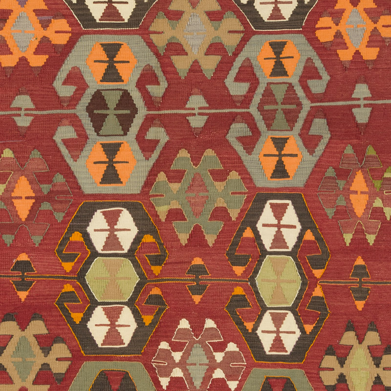 Alfombra Vintage Kilim Turca - 195 cm x 304 cm - K0085950