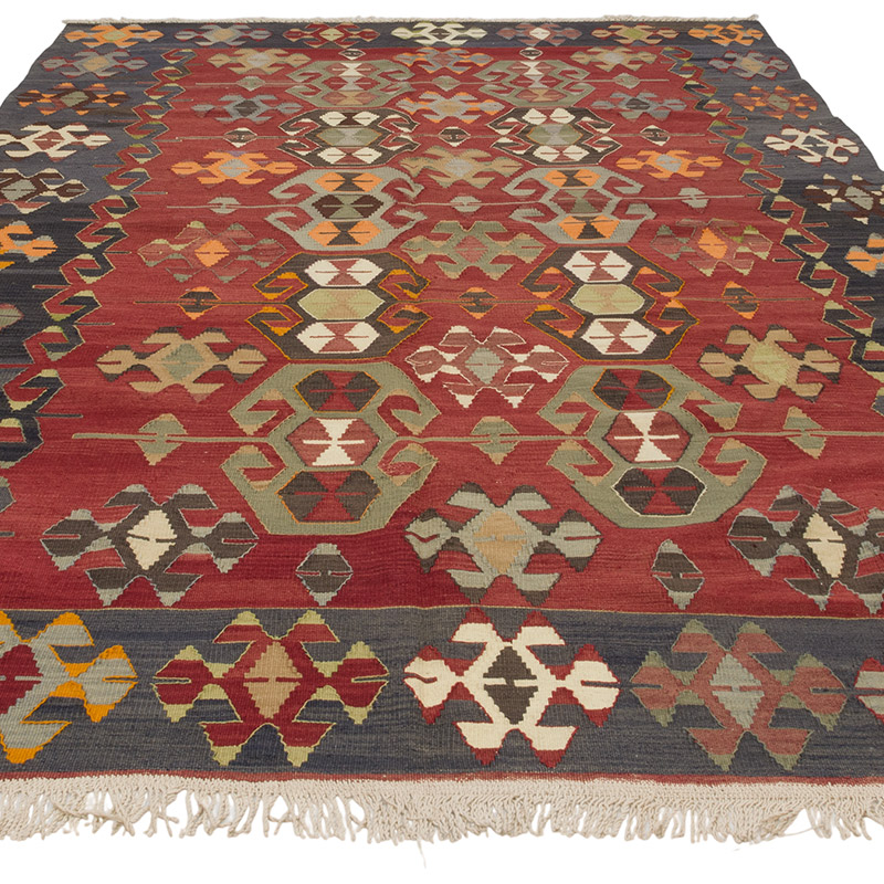 Alfombra Vintage Kilim Turca - 195 cm x 304 cm - K0085950
