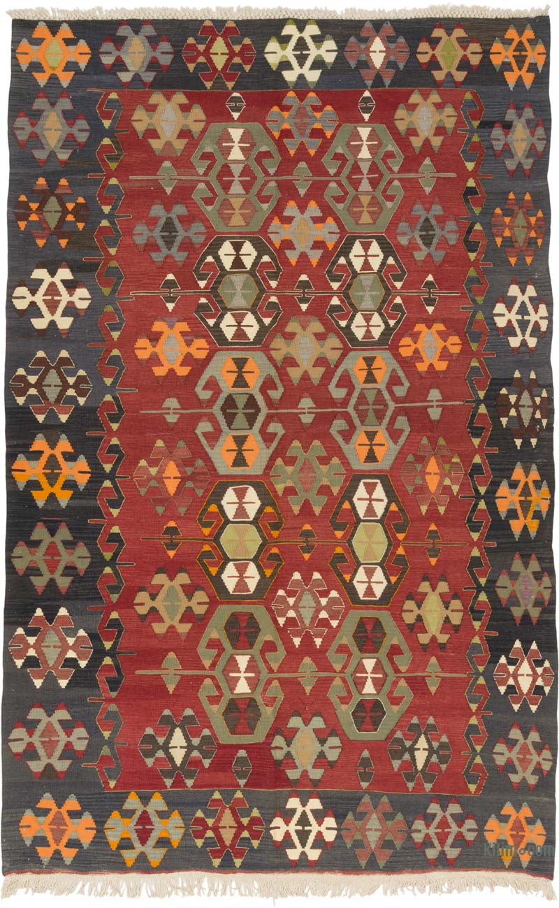 Alfombra Vintage Kilim Turca - 195 cm x 304 cm - K0085950