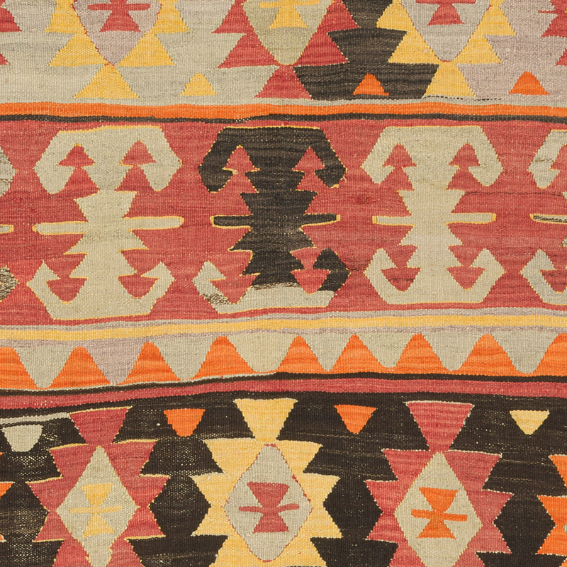 Vintage Turkish Kilim Rug - 4' 10" x 7' 7" (58" x 91") - K0085954