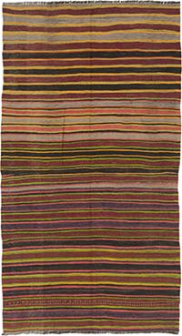 Vintage Turkish Kilim Rug - 4' 3" x 7' 7" (51" x 91")