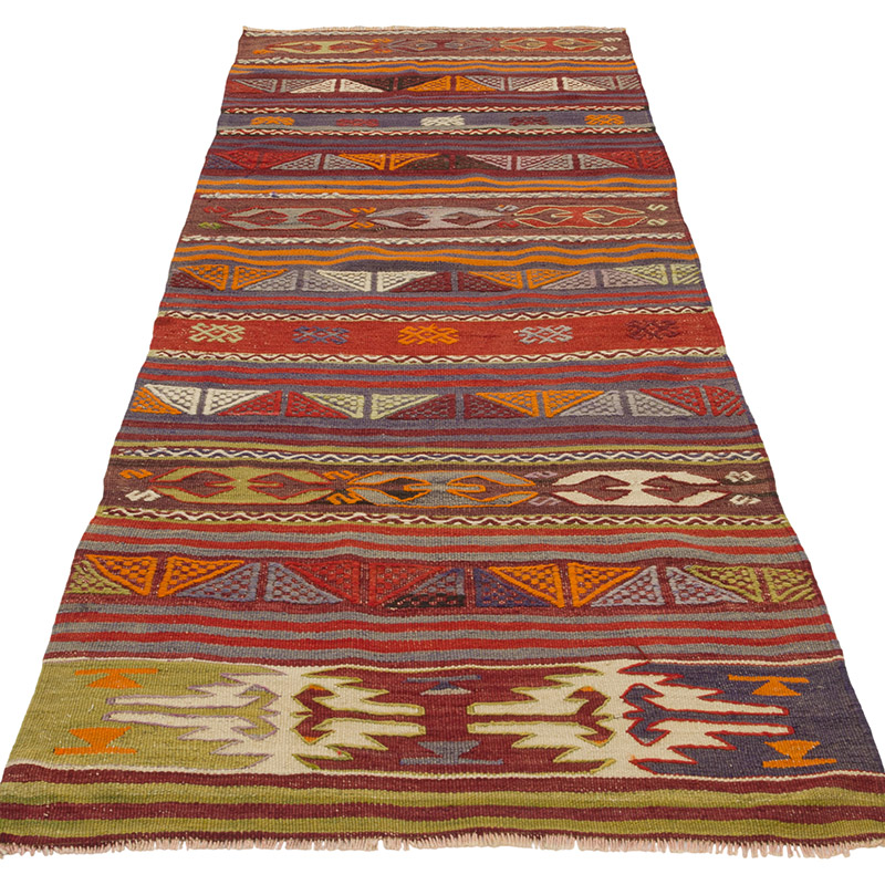 Vintage Turkish Kilim Rug - 2' 8" x 6' 3" (32" x 75") - K0085960