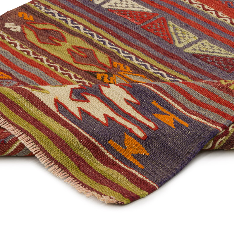 Vintage Turkish Kilim Rug - 2' 8" x 6' 3" (32" x 75") - K0085960