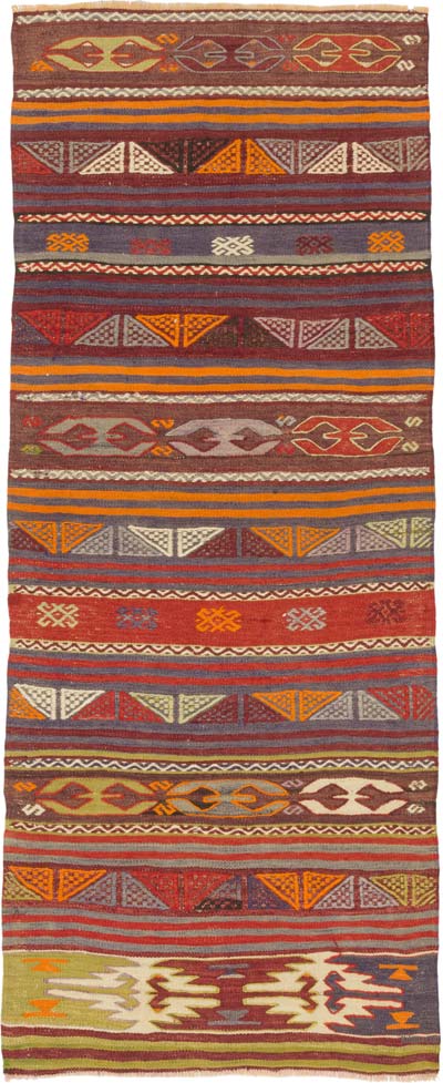 Vintage Turkish Kilim Rug - 2' 8" x 6' 3" (32" x 75")
