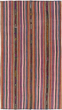 Vintage Anatolian Kilim Rug - 5' 3" x 9' 4" (63" x 112")