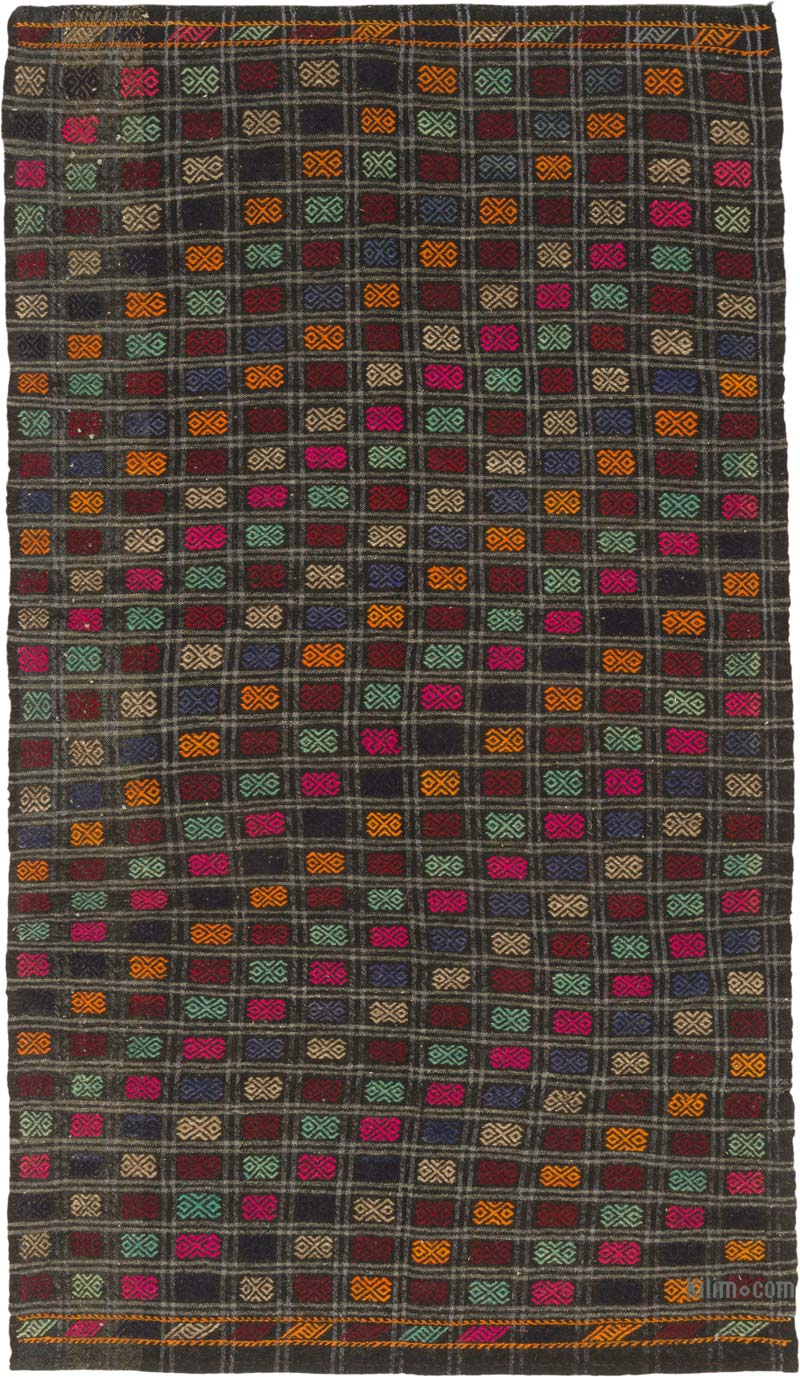 Vintage Anatolian Jijim Rug - 5' 7" x 9' 7" (67" x 115") - K0085964