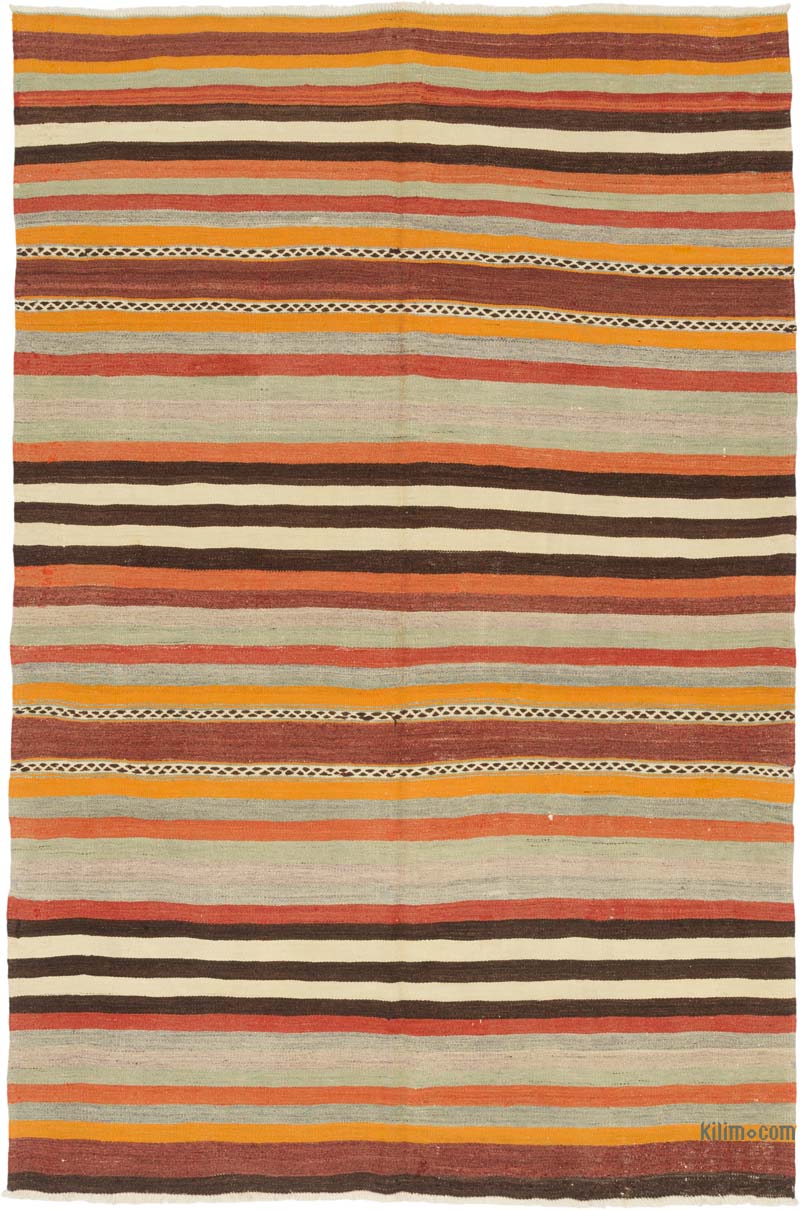 Vintage Turkish Kilim Rug - 5' 4" x 8'  (64" x 96") - K0085969