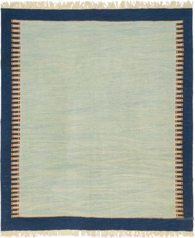 New Handwoven Turkish Kilim Rug - 6' 4" x 7' 3" (76" x 87")