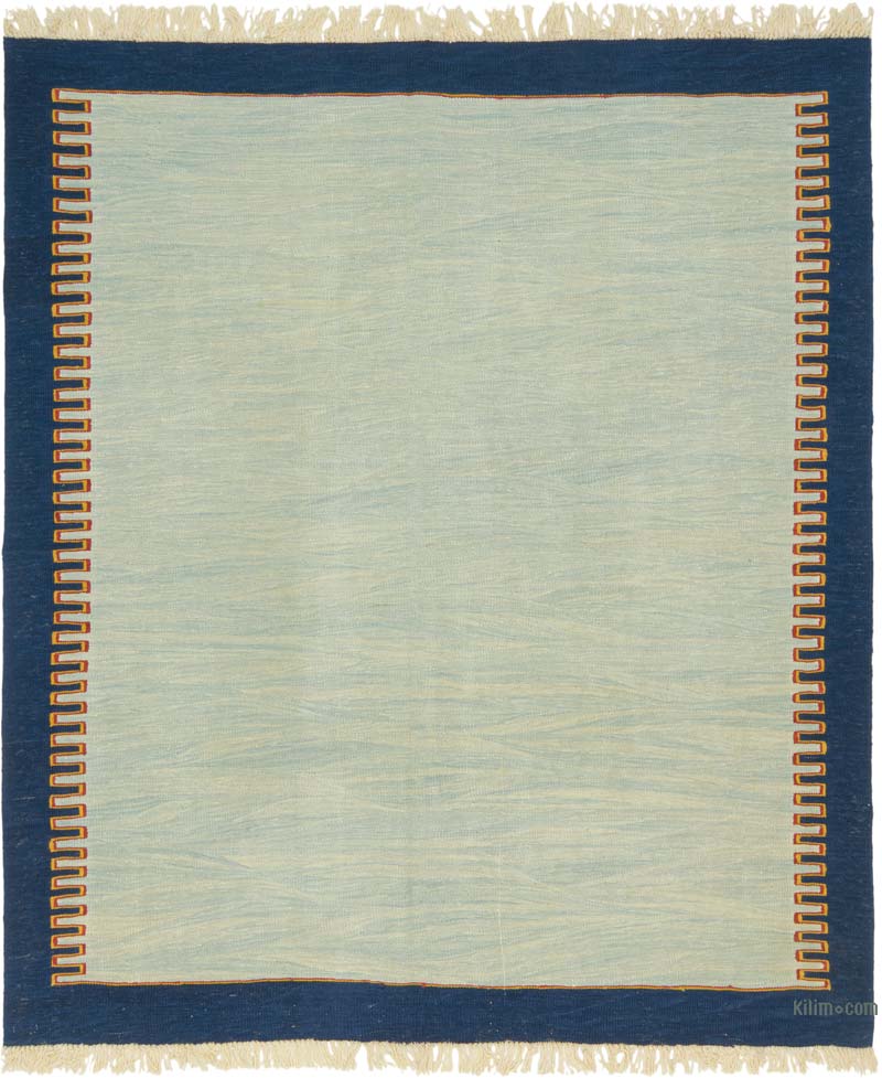 New Handwoven Turkish Kilim Rug - 6' 4" x 7' 3" (76" x 87") - K0085973