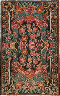 Vintage Handwoven Moldovan Kilim Rug