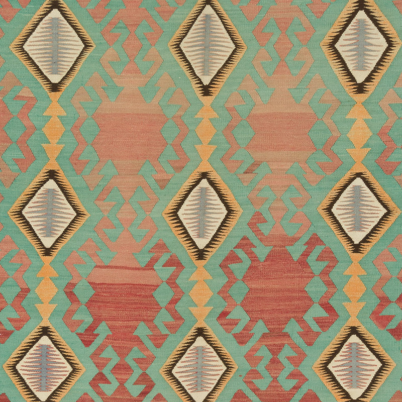 Vintage Afyon Kilim Rug - 6' 8" x 9' 5" (80" x 113") - K0085984