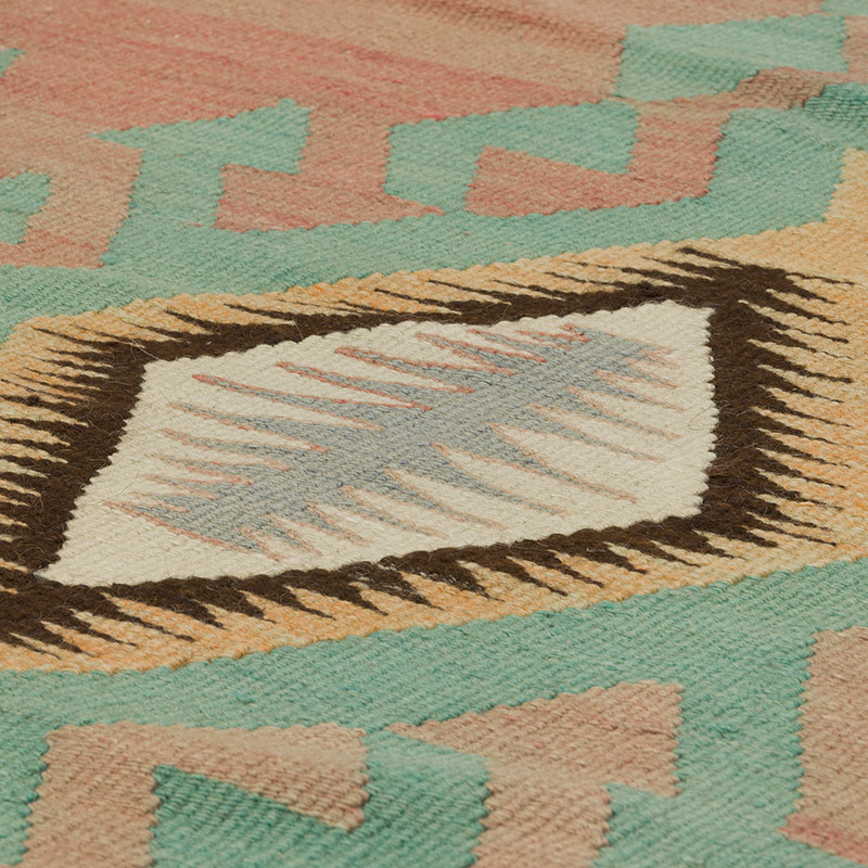 Vintage Afyon Kilim Rug - 6' 8" x 9' 5" (80" x 113") - K0085984